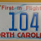 NOS 1986 North Carolina license plate 104   new old stock