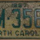 1967 North Carolina license plate FM 3585