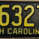 1953 North Carolina license plate W 63275 amateur repaint