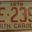 1979 North Carolina license plate ME 2390
