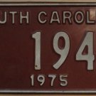 1975 South Carolina Bus license plate 1949   Volkswagen