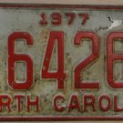 1977 North Carolina license plate D 64263