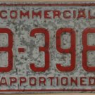 1993 North Carolina apportioned truck license plate LB 3987