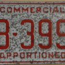 1993 North Carolina apportioned truck license plate LB 3995