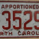 1993 North Carolina apportioned truck license plate L 35294