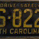 1959 North Carolina license plate AS 8227
