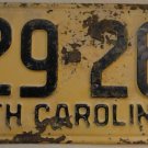 1949 North Carolina truck license plate 829 261