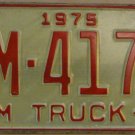 NOS 1975 North Carolina farm truck license plate FM 4172 new old stock