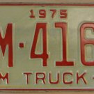 NOS 1975 North Carolina farm truck license plate FM 4165 new old stock