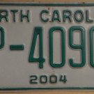 2004 North Carolina license plate TP 40907
