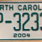 2004 North Carolina license plate TP 32335