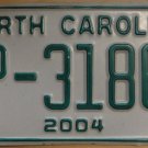 2004 North Carolina license plate TP 31860