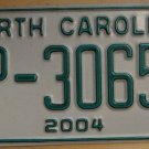 2004 North Carolina license plate TP 30652