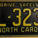 1961 North Carolina license plate CL 3234