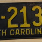 1953 North Carolina license plate R 2131