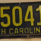 1953 North Carolina license plate Z 50410