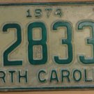 1974 North Carolina license plate A 28330