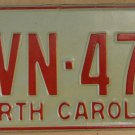 1973 North Carolina license plate FVN 473
