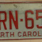 1973 North Carolina license plate CRN 650