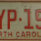 1973 North Carolina license plate AYP 194