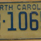 1972 North Carolina license plate B 1065