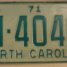 1971 North Carolina license plate H 4040