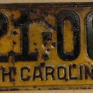 1942 North Carolina license plate 221 064