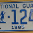 NOS 1985 North Carolina National Guard license plate 1247   new old st