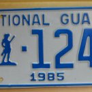 NOS 1985 North Carolina National Guard license plate 1242   new old st