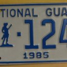 NOS 1985 North Carolina National Guard license plate 1240   new old st
