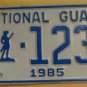 NOS 1985 North Carolina National Guard license plate 1239 new old st
