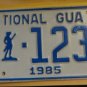 NOS 1985 North Carolina National Guard license plate 1238 new old st