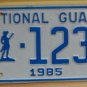 NOS 1985 North Carolina National Guard license plate 1236 new old st