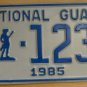 NOS 1985 North Carolina National Guard license plate 1231 new old st