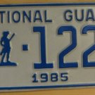 NOS 1985 North Carolina National Guard license plate 1226   new old st