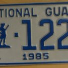 NOS 1985 North Carolina National Guard license plate 1223   new old st