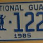 NOS 1985 North Carolina National Guard license plate 1223 new old st