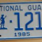 NOS 1985 North Carolina National Guard license plate 1216 new old st