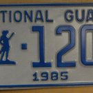 NOS 1985 North Carolina National Guard license plate 1209   new old st