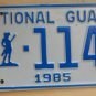 NOS 1985 North Carolina National Guard license plate 1142 new old st