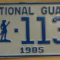 NOS 1985 North Carolina National Guard license plate 1136 new old st