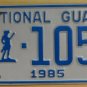 NOS 1985 North Carolina National Guard license plate 1059 new old st
