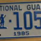 NOS 1985 North Carolina National Guard license plate 1057   new old st