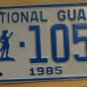 NOS 1985 North Carolina National Guard license plate 1057 new old st