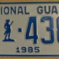 NOS 1985 North Carolina National Guard license plate 438   new old sto