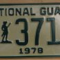 NOS 1978 North Carolina National Guard license plate 3713 new old st