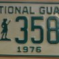 NOS 1976 North Carolina National Guard license plate 3588 new old sto