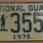 NOS 1976 North Carolina National Guard license plate 3554 new old st