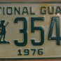 NOS 1976 North Carolina National Guard license plate 3546 new old st