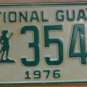 NOS 1976 North Carolina National Guard license plate 3540 new old st